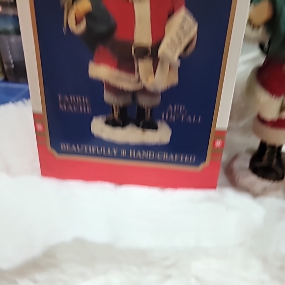 VTG Kurt S. Adler Santa's World Fabric Mache 12" Centerpiece Figurine in OG Box - Picture 5 of 16